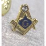 Small Square and Compasses Pin