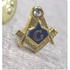Small Square and Compasses Pin